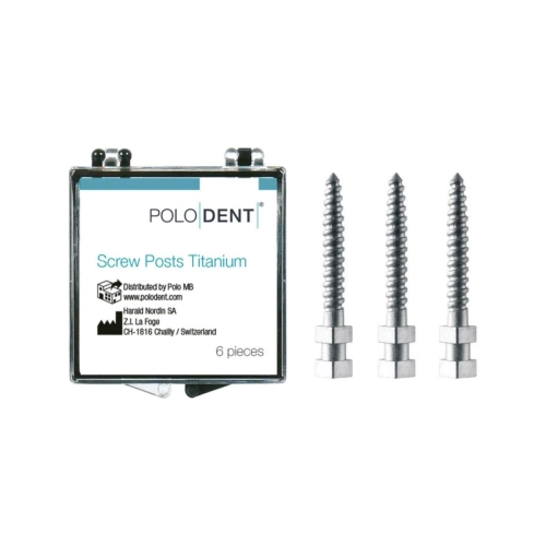 POLODENT SCREW POSTS TITANIUM L-3 12X1,35mm (6st)