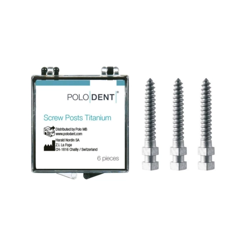 POLODENT SCREW POSTS TITANIUM L-4 12X1,50mm (6st)