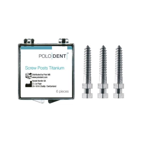POLODENT SCREW POSTS TITANIUM L-5 12X1,65mm (6st)