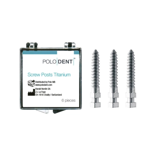 POLODENT SCREW POSTS TITANIUM L-6 12X1,80mm (6st)