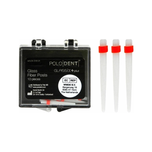 POLODENT GLASSIX +PLUS BUILD-UP FIBER POST NR.3 1,8-0,9mm (10st)