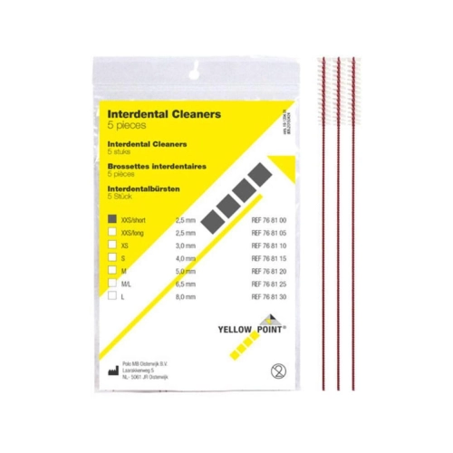 YELLOW POINT INTERDENTAL CLEANERS XXS SHORT (2,5mm) (12x5st)