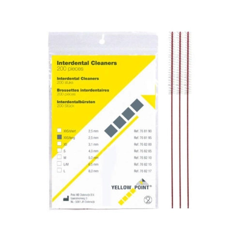 YELLOW POINT INTERDENTAL CLEANERS XXS LONG (2,5mm) (200st)