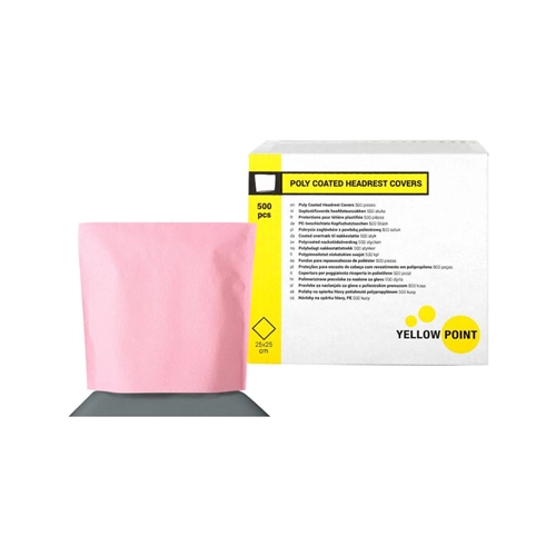 YELLOW POINT HOOFDSTEUNZAKKEN ROZE 25x25cm (500st)