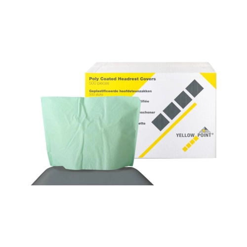 YELLOW POINT HOOFDSTEUNZAKKEN GROEN 25x33cm (500st)