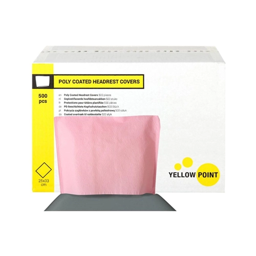 YELLOW POINT HOOFDSTEUNZAKKEN ROZE 25x33cm (500st)
