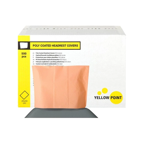 YELLOW POINT HOOFDSTEUNZAKKEN PERZIK 25x33cm (500st)