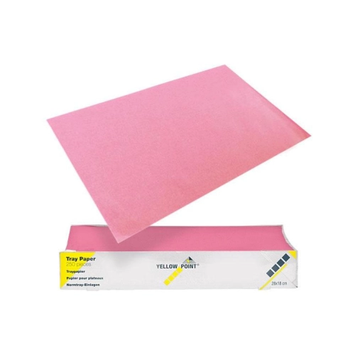 YELLOW POINT TRAYFILTERPAPIER ROZE 18x28cm (250st)