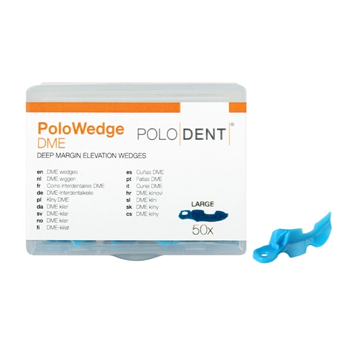 POLODENT POLOWEDGE DME LARGE BLAUW (50st)