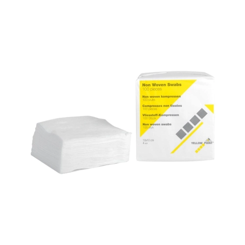 YELLOW POINT NON WOVEN KOMPRESSEN NIET STERIEL 10x10cm (100st)