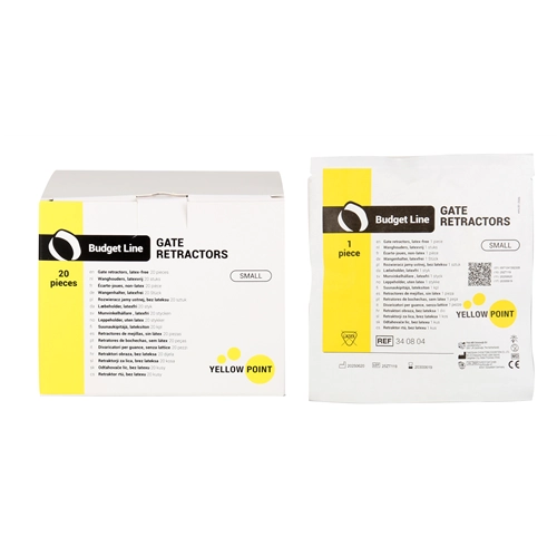 YELLOW POINT BUDGET LINE GATE RETRACTORS SMALL WIT (NON LATEX) (20st)