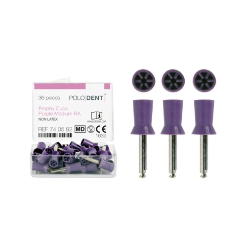 POLODENT POLIJSTCUPS NON LATEX PAARS MEDIUM RA (36st)