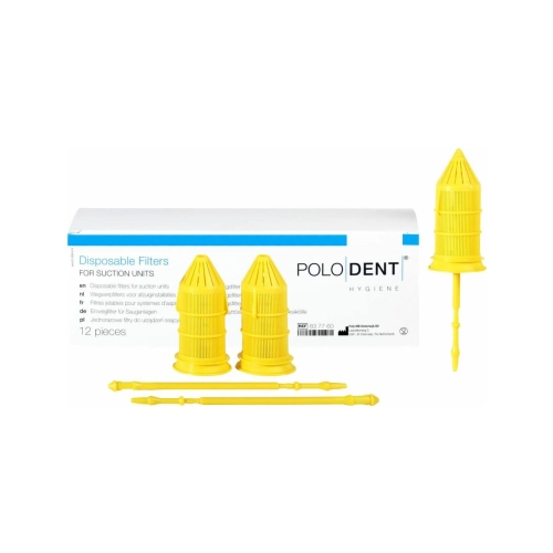 POLODENT FILTERS VOOR AFZUIGINSTALLATIE GEEL (12st)