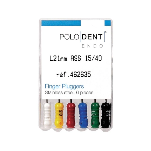 POLODENT FINGER PLUGGERS 21mm NO.15-40 (6st)