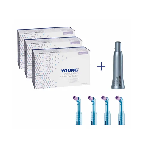 YOUNG STARTERKIT 375 PROFYLAXE HOEKSTUKKEN (WEGWERP) CONTRA ELITE MET PROFYLAXE HANDSTUK