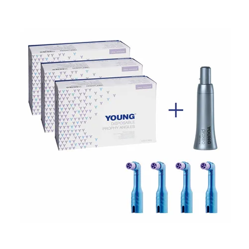 YOUNG STARTERKIT 375 PROFYLAXE HOEKSTUKKEN (WEGWERP) CLASSIC PETITE WEB MET PROFYLAXE HANDSTUK