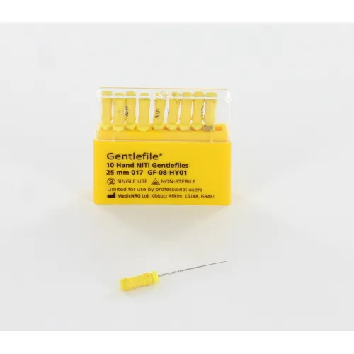 MEDIC NRG GENTLEFILE HANDVIJL GEEL 25mm NR.17 (50st)