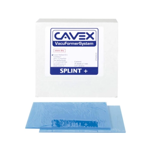 CAVEX VACUFORMER SPLINT+ SHEETS TRANSPARANT 1,0x127x127mm (25st)