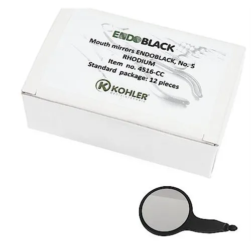 KOHLER MONDSPIEGELS RHODIUM Gr. 5 (24mm) BLACK ENDO (12st) REF 4516-CC